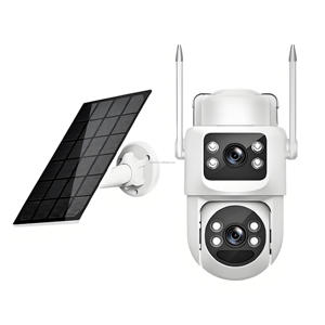 6MP Outdoor Ranch Farm Überwachungs kamera Solar betriebene Weitwinkel-Nachtsicht Eingebautes Mikrofon Micro SD Card <span class=keywords><strong>Network</strong></span> Cloud