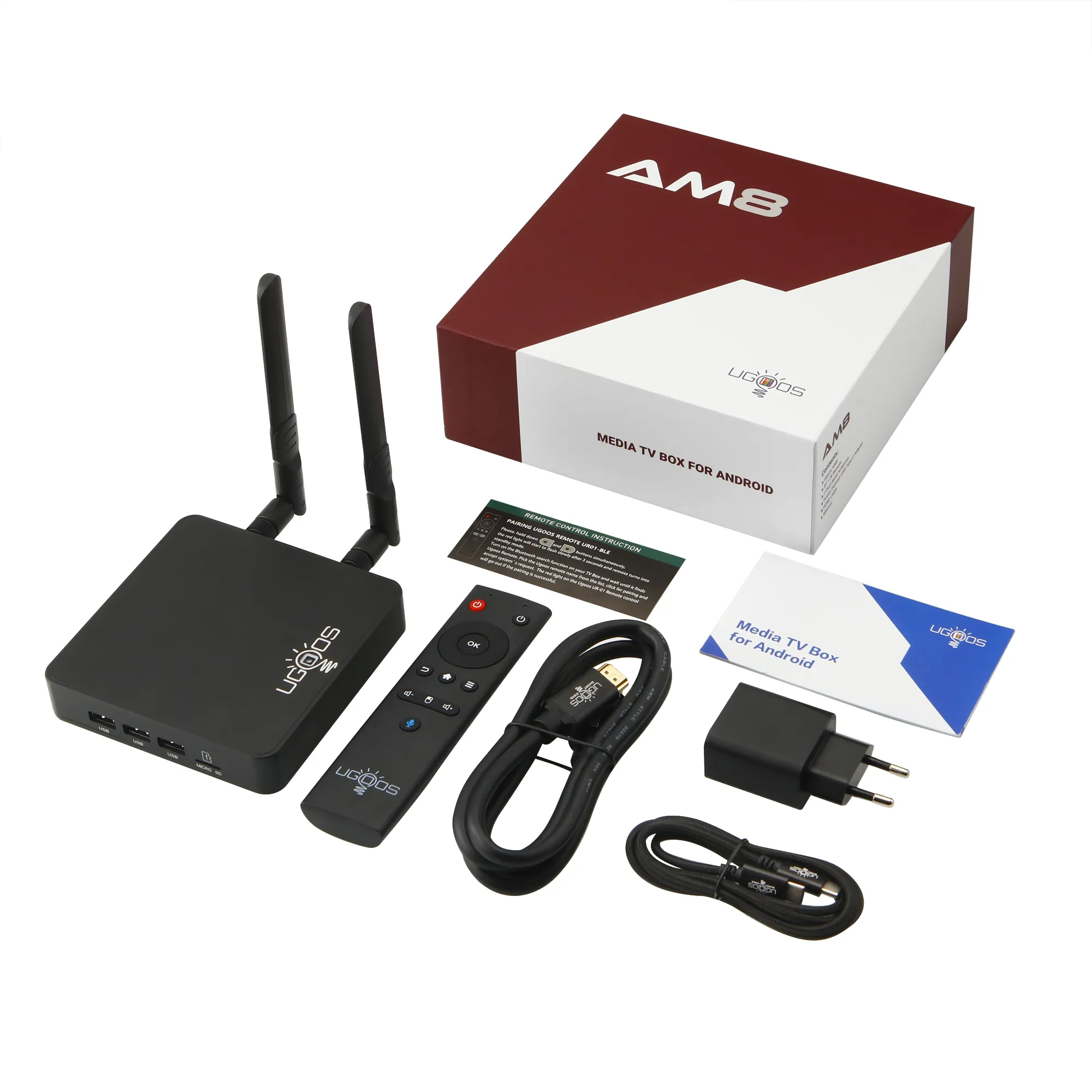 2024最高のAndroidテレビボックスファクトリーUgoosAM8とamlogic s928x-j android 11と4 32gb wifi 6 AV1 WIFI 6 ugoos AM8 TV BOX