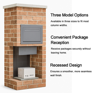 Jdy lớn bưu kiện hộp máng cửa thép mạ kẽm chống trộm 100L công suất được xây dựng trong thư bưu kiện nhận được Anthracite kết thúc - Product Image 1