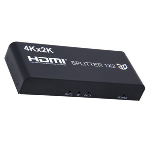Divisor de video de 1 entrada/2 salidas de alta definición Distribuidor de dos videos de un minuto para HDTV Monitor de computadora Pantalla de TV y decodificador - Product Image 1