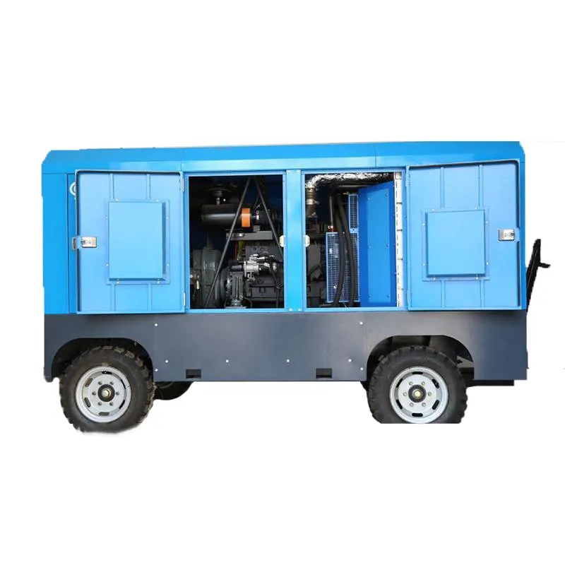 Usado Portable Diesel Engine Screw Air Compressor 20-35 Bar Lubrificado para o equipamento de perfuração e Mineração Atacado