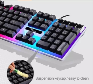 Teclado personalizado RGB para Gaming, ratón con cable de ratón, Usb, fuente de colores, combos de ratón para ordenador de oficina, barato - Product Image 3