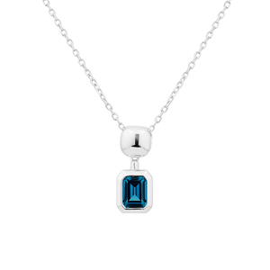 Luxury Retro Sapphire Blue CZ Pendant 925 Sterling Silver Women <strong>Elegant</strong> Jewelry Gold Plated Necklace - Product Image 3