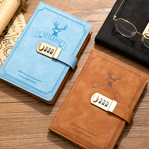 HK Password <strong>Notebook</strong> <strong>with</strong> <strong>Lock</strong>, Simple Literary and Artistic New Creative Ledger <strong>Notepad</strong> Customizable - Product Image 3