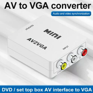 AV to VGA composito AV CVBS da 3RCA a VGA adattatore convertitore Video con 3.5mm Audio - Product Image 3