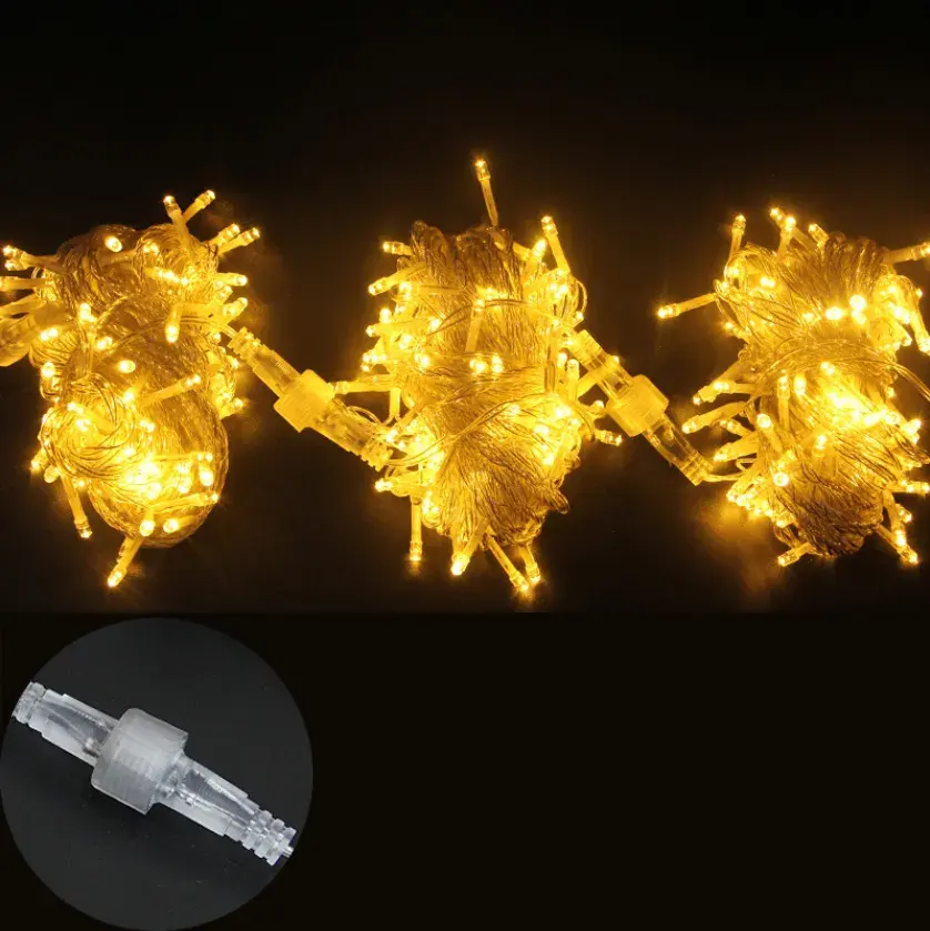 Guirlande extérieure étanche 10m, prise mâle et femelle, jardin de noël, Patio, Led, guirlande lumineuse féerique pour la décoration de fête de vacances