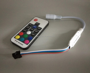 Customized RF17 Key Wireless <strong>Remote</strong> RGB <strong>Controller</strong> With 4 <strong>Wires</strong> SM4P Female Connector Mini RGB LED <strong>Controller</strong> - Product Image 3