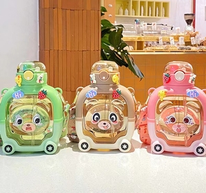 ポットベリーカップ爆発クマプラスチックカップかわいいケトル子供漫画男性と女性大容量マジックベアカップ。 - Product Image 3