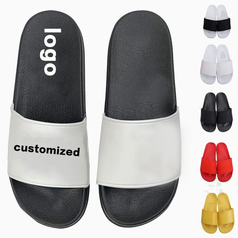 Slippers personality Customizable print pattern picture logo Summer men and women wear soft soled custom slide with slippers