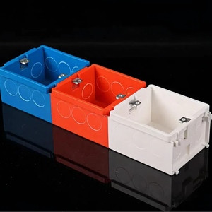 Plastik mavi kırmızı 86*86*45 PVC boru parçaları batırıldı kutusu PVC yüzey plastik sığ elektrik bağlantı kutusu tel için - Product Image 3