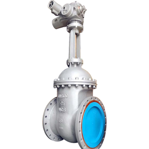 法兰端水闸阀WCB DN400 PN16对接焊接电动气动上升杆法兰端水闸阀 - Product Image 1