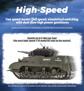G2080 RCタンク1/16スケール2.4ghz米国M5A1 Stuartライトタンクリモートコントロールタンク音とライト付き - Product Image 5