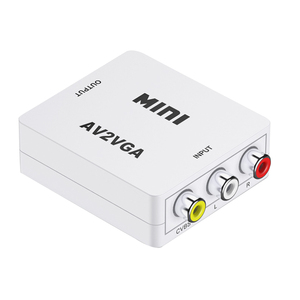 AV2VGA迷你高清RCA CVBS影音到VGA适配器高清视频转换器，价格优惠