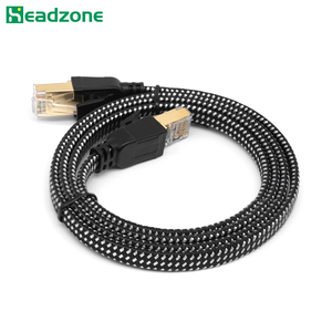 Kalkan 32awg SFTP Internet Rj45 Cat8 tipi ile 1m 2m 3m 5m siyah Cat8 Ethernet kablosu ağ kablosu - Product Image 3