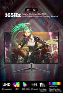 PC液晶モニター24 27 32インチ165Hz 2KディスプレイRgbライトバーワイドゲーム画面144Hzコンピュータモニター - Product Image 2