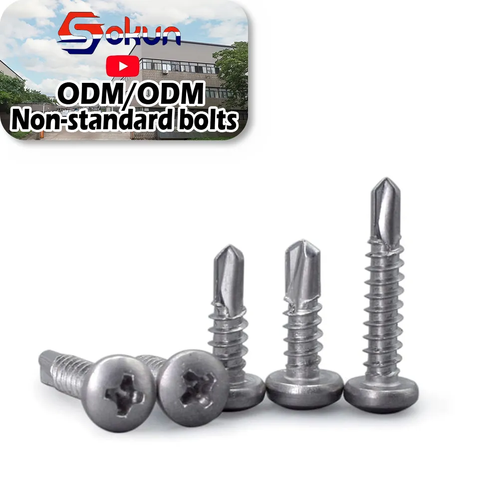 Long Sandwich Panels Screws: Hex Washer Head Self Drilling Roofing Screws for Sandwich Panel