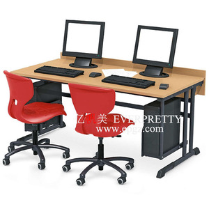 Universität Computer Schreibtisch und Stuhl Set Büro Computerraum Möbel Doppel Computer Tisch und Stuhl für Studenten - Product Image 1