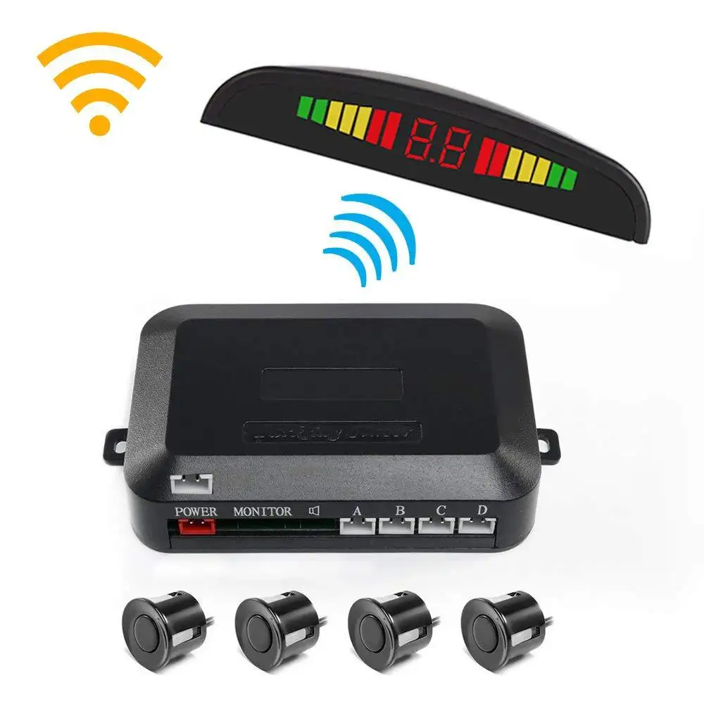 ISSR 8 kit Sensor de marcha atrás ultrasónico para coche, sensor de marcha atrás para coche, sensor de marcha atrás para coche de 2m, distancia de medición