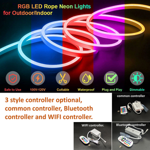 2023 fabrika 110v 220v LED şerit su geçirmez işık RGB LED şerit işık akıllı kapalı açık Neon ışık şeridi uzaktan kumanda ile - Product Image 3