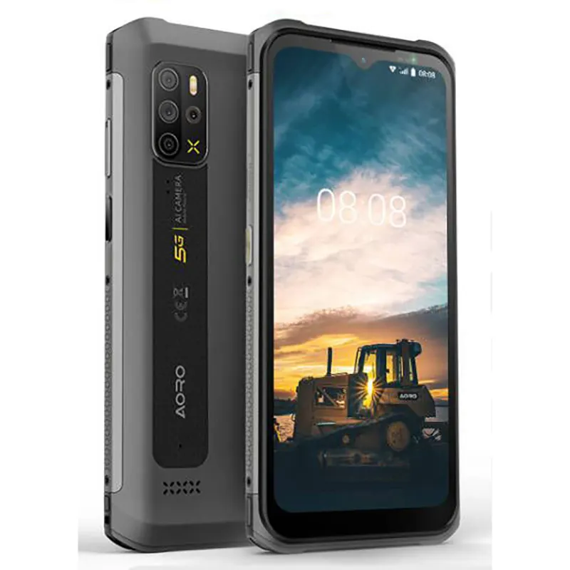 Aoro mới mở khóa gồ ghề điện thoại thông minh A12 5G Mạng Android 11 với Chống Thấm Nước Chống Bụi shakeproof