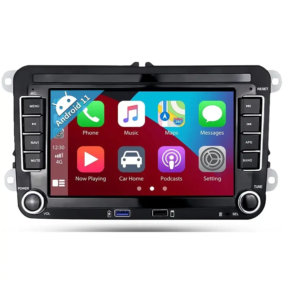 Xuchu 7" Android 11 Carplay Car Radio Autoradio GPS WIFI Hifi RDS USB For VW/Polo/Candy/Skoda/Jetta/Seat/Touran/Passat/Golf 5 6