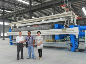 Programm gesteuerte Auto1500 Membran filter presse mit Stoff wasch system und Tropfs chale - Product Image 2