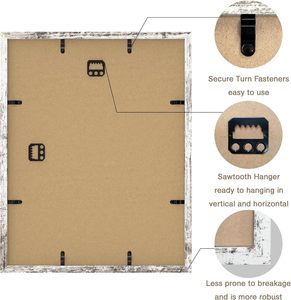 11x14 Picture <strong>Frame</strong> Creative <strong>White</strong> Wood Grain A4 5x7 <strong>4x6</strong> Photo <strong>Frame</strong> for Wall Mounting or Tabletop Display - Product Image 3