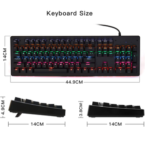 Anti Ghosting Tastiere Pc Gaming <strong>Keyboards</strong> <strong>Key</strong> Board Gaming <strong>Keyboard</strong> 104 <strong>Key</strong> Gaming <strong>Keyboard</strong> for <strong>Computer</strong> Desktop Gamer - Product Image 4