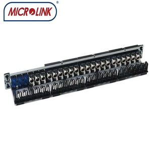 法国型可拆卸加载24端口19英寸网络配线架UTP CAT6/CAT6A Rj45罗格朗非屏蔽配线架 - Product Image 3