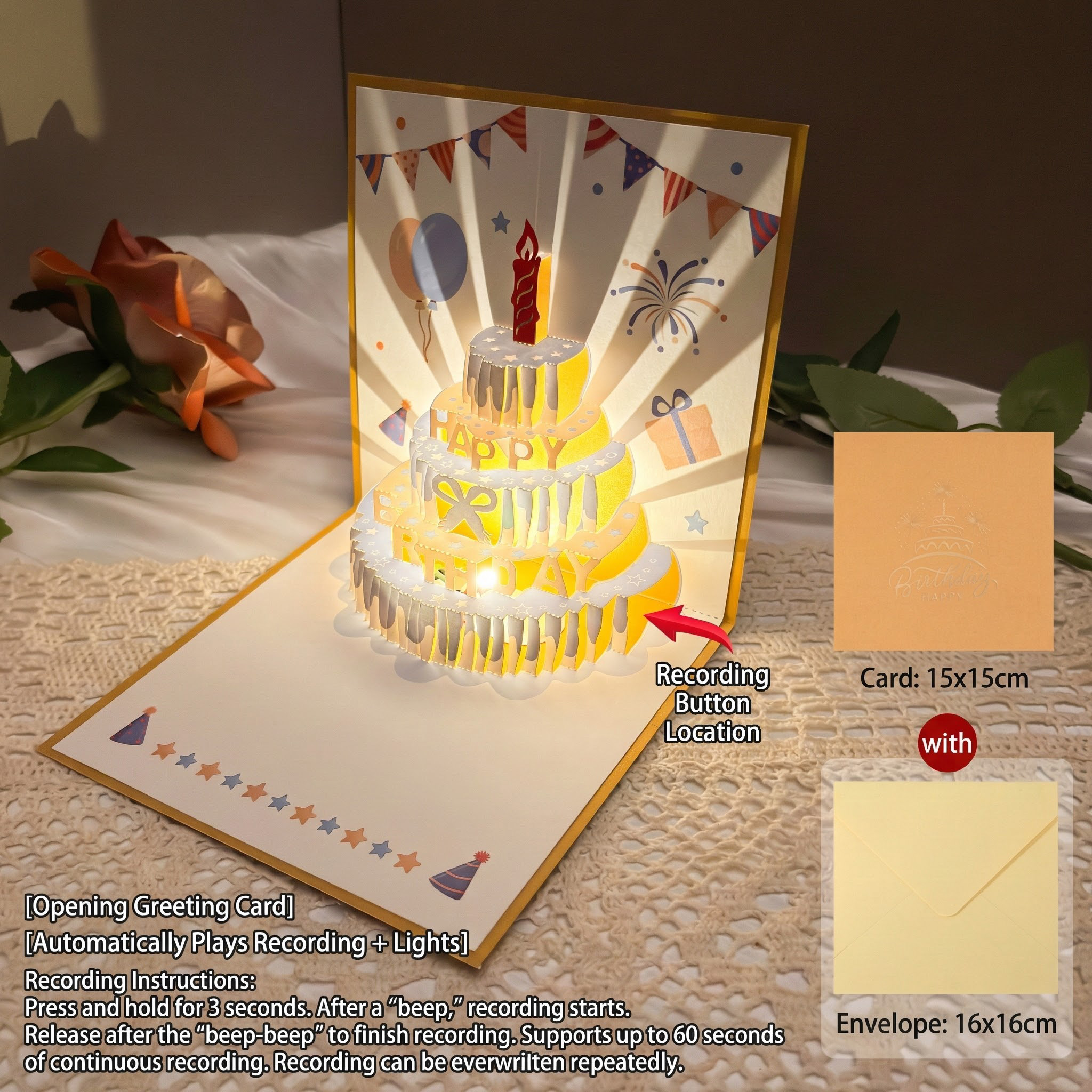 12 Paper Card + Light + Voice Playback