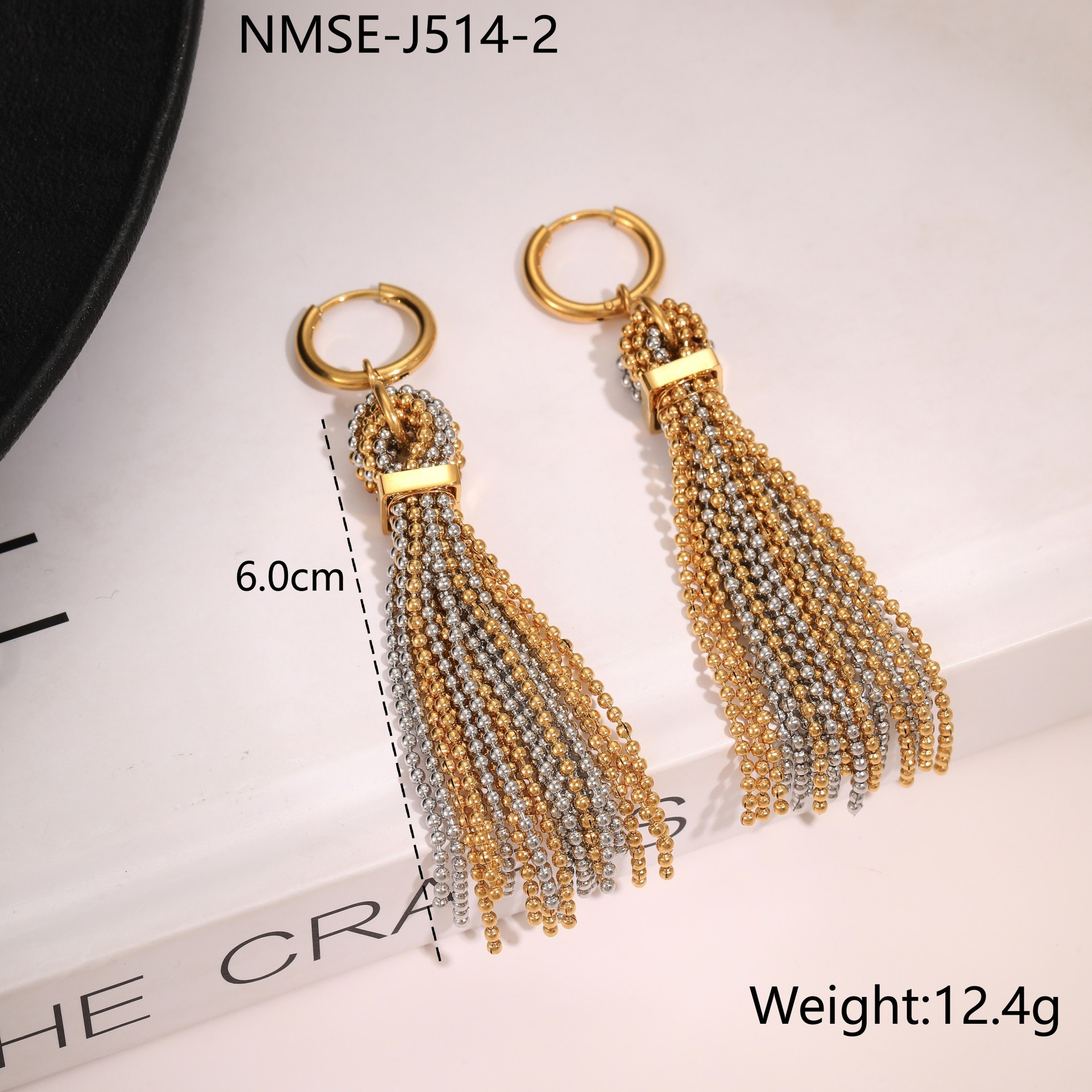 Boucles d'oreilles à pampilles color block NMSE-J514-2
