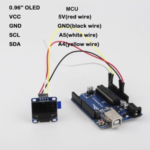 DIYmall 0,96 Zoll I2C IIC Serielles OLED-Anzeige modul SSD1306 128 X64 Weiß für Arduino ESP32 Raspberry Pi Hohe Qualität