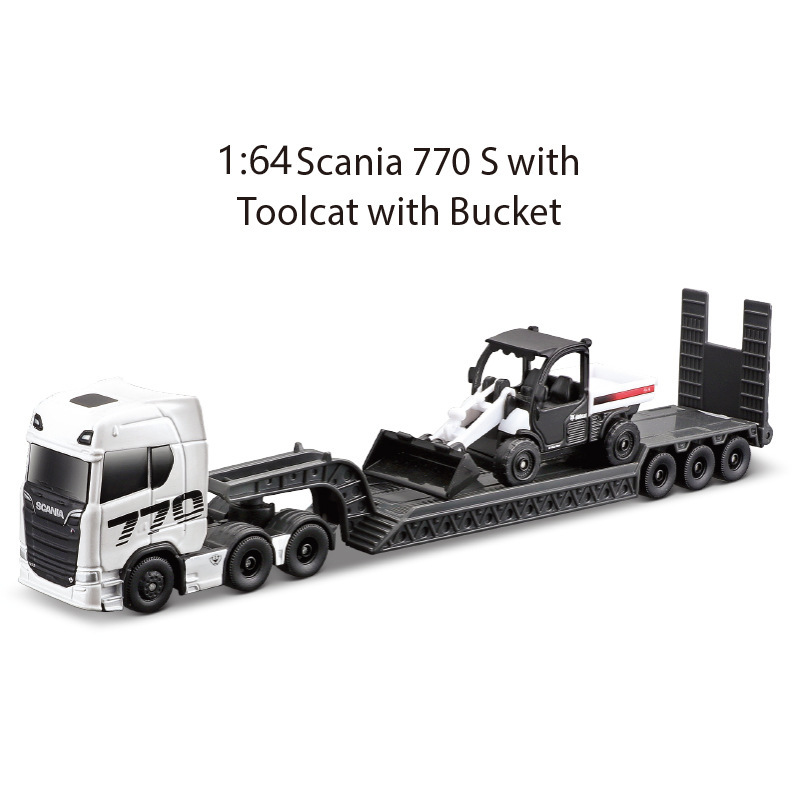 Remorque Scania 770s blanche et noire