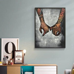 JZ Tranh Vẽ Tay Trang Trí Nội Thất Tranh Nghệ Thuật Pop Graffiti Nghệ Thuật Treo Tường Vải Bố Họa Tiết Tranh Sơn Dầu Trừu Tượng 3D Thủ Công - Product Image 2