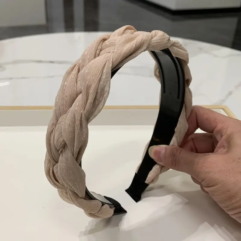 Аксессуары для волос для женщин, Лидер продаж 2024, плетеная Женская повязка на голову
