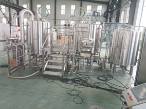 最佳3桶电动全谷物酿造系统自动先导酿造机，用于2000升至5000升容量的啤酒