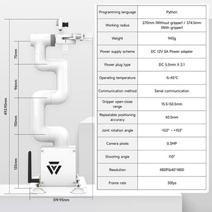 共同ロボットアームJetCobot7DOFステム教育プログラミングロボットAI視覚認識 - Product Image 6