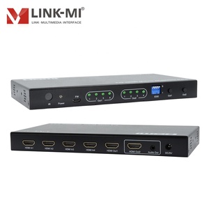 4x2 Matrix 4 HDMI in 2 HDMI-Ausgang 4 K60Hz YUV4:4:4 HDCP 2.2/HDCP 1.4 Panel-Taste und IR-Fernbedienung 18 Gbit/s