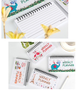 Calendario dei cartoni animati pianificatore settimanale libro studente portatile Notebook planner stampa personalizzata quaderni per studenti - Product Image 6