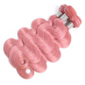 สีชมพูรวมกลุ่มกับ Body Closure Body WAVE สีบราซิลมนุษย์ผมสานการรวมกลุ่ม - Product Image 3