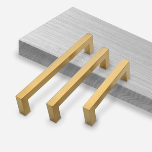 Satin thép không gỉ xử lý dài vuông kéo phần cứng đồ nội thất Nội Door knobs xử lý Door LEVER xử lý cửa lối vào - Product Image 2