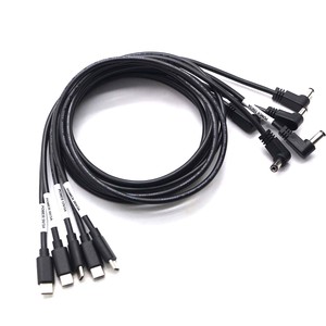 USB Type C Male <strong>Input</strong> to DC 5521 5525 4817 Male Voltage Booster Cable for Router Small Fan Type C <strong>Device</strong>