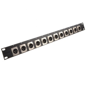 19'' 1U 12-port XLR <strong>Patch</strong> <strong>Panel</strong> with 12 Way Xlr Connector 3 Pin <strong>Patch</strong> <strong>Panel</strong> - Product Image 3