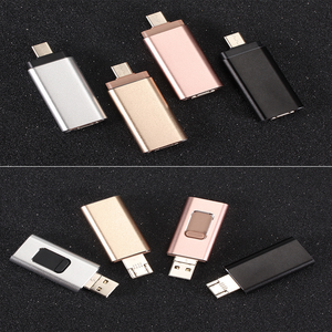 แกดเจ็ตมือถือ4 In 1,หน่วยความจำแฟลช OTG 64Gb 32GB 8Gb USB 2.0 3.0แฟลชไดรฟ์ USB หน่วยความจำ128GB ไดรฟ์ USB สำหรับ Android IOS