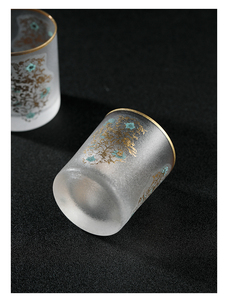 バーアクセサリーパターン付きガラスカップドリンクウイスキー用ガラスカップを贈るギフトに適しています - Product Image 5