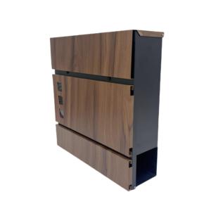 Kim loại hạt gỗ lớp phủ màu đen Wall Mount có thể khóa hộp thư bài thư hộp với khóa cho sử dụng ngoài trời - Product Image 4