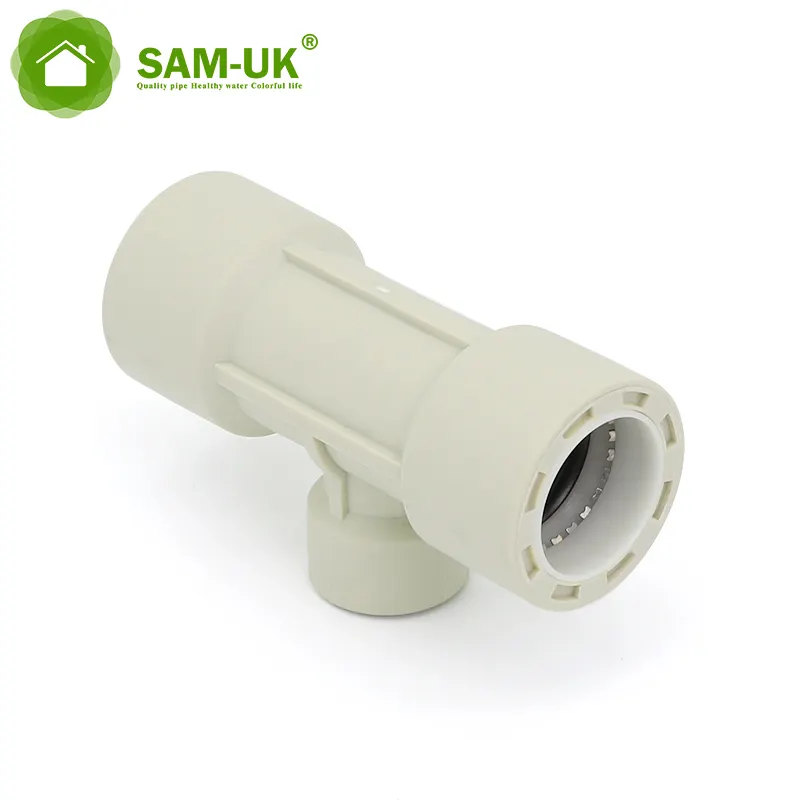 PP irrigation connector reducing tee pipe fittings 3/16 plastic water fitting push fit connection tube quick