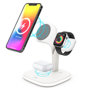15W 5-in-1 manyetik kablosuz şarj istasyonu küçük gece lambası USB bağlantısı güç iPhone için AirPod Android Smartph için IWatch - Product Image 5