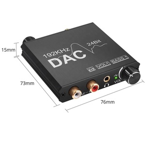 DAC 192KHz 24Bit <strong>Digital</strong> to Analog <strong>Audio</strong> Converter Coaxial SPDIF Optical to 3.5MM L/R <strong>RCA</strong> Subwoofer Adapter for TV PS4 - Product Image 3