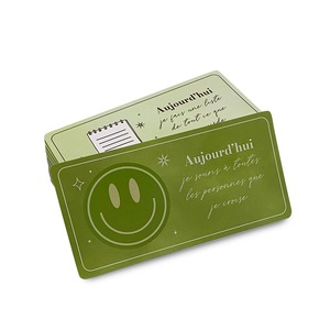Free Sample Custom Printing Personalized Design and logo High Quality Waterproof Daily Positive Mental Health Affirmation Cards